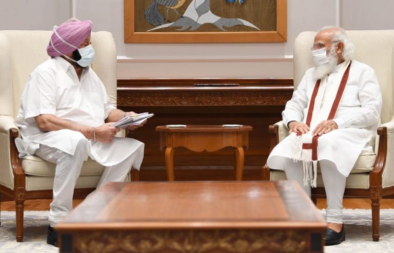 ਕੈਪਟਨ ਵੱਲੋਂ ਪ੍ਰਧਾਨ ਮੰਤਰੀ ਨਾਲ ਮੁਲਾਕਾਤ, ਖੇਤੀ ਕਾਨੂੰਨ ਰੱਦ ਕਰਨ ਦੀ ਕੀਤੀ ਮੰਗ