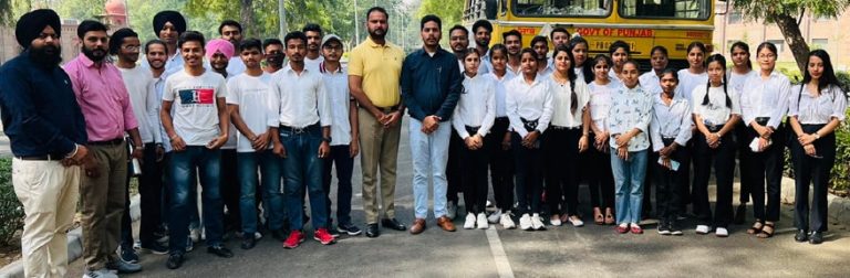 ਐਮ. ਆਰ. ਐਸ. ਪੀ. ਟੀ. ਯੂ. ਦੇ ਵਿਦਿਆਰਥੀਆਂ ਨੇ ਪ੍ਰਮੁੱਖ ਉਦਯੋਗਾਂ ਦਾ ਕੀਤਾ ਦੌਰਾ