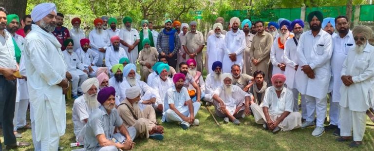 ਸ਼ਾਮਲਾਟ ਜਮੀਨਾਂ ਛੁਡਵਾਏ ਜਾਣ ਦੀ ਭਿਣਕ ਪੈਂਦਿਆਂ ਅੱਧੀ ਦਰਜ਼ਨ ਪਿੰਡਾਂ ਦੇ ਕਿਸਾਨਾਂ ਨੇ ਵਜਾਇਆ ਸੰਘਰਸ਼ ਦਾ ਬਿਗਲ