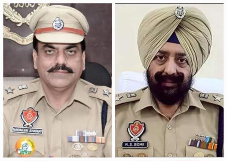 ਨਰਿੰਦਰ ਭਾਰਗਵ ਤੇ ਮਨਦੀਪ ਸਿੱਧੂ ਸਹਿਤ ਚਾਰ ਆਈਪੀਐਸ ਬਣੇ ਡੀਆਈਜੀ
