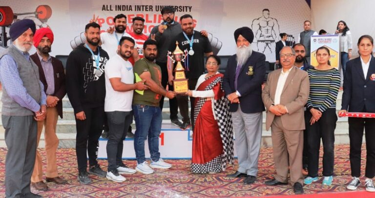 ਚੰਡੀਗੜ੍ਹ ਯੂਨੀਵਰਸਿਟੀ ਨੇ ਜਿੱਤੀ ਆਲ ਇੰਡੀਆ ਇੰਟਰ ਯੂਨੀਵਰਸਿਟੀ ਪਾਵਰ ਲਿਫਟਿੰਗ ਚੈਂਪੀਅਨਸ਼ਿਪ 2022-23
