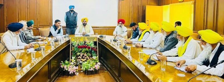 ਖੇਤੀਬਾੜੀ ਮੰਤਰੀ ਵੱਲੋਂ ਖੇਤੀ ਨੀਤੀ ਸਬੰਧੀ ਭਾਰਤੀ ਕਿਸਾਨ ਯੂਨੀਅਨ ਦੇ ਨੁਮਾਇੰਦਿਆਂ ਨਾਲ ਵਿਚਾਰ-ਵਟਾਂਦਰਾ