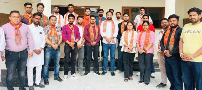 ਭਾਰਤੀ ਜਨਤਾ ਯੂਵਾ ਮੋਰਚੇ ਵੱਲੋਂ ਅਹੁੱਦੇਦਾਰਾਂ ਦਾ ਐਲਾਨ