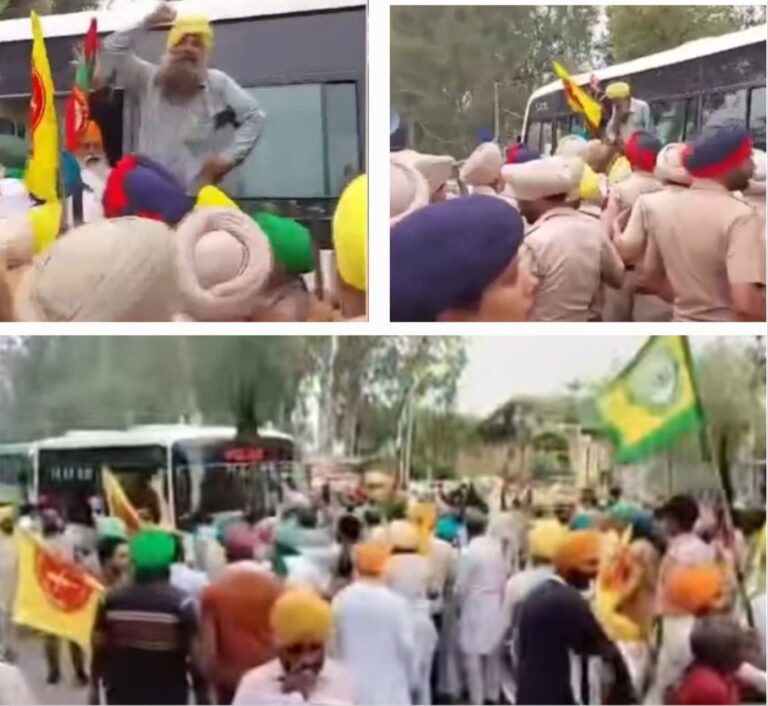 ਕਿਸਾਨਾਂ ਵੱਲੋਂ ਭਾਜਪਾ ਉਮੀਦਵਾਰ ਪਰਨੀਤ ਕੌਰ ਦਾ ਜ਼ਬਰਦਸਤ ਵਿਰੋਧ