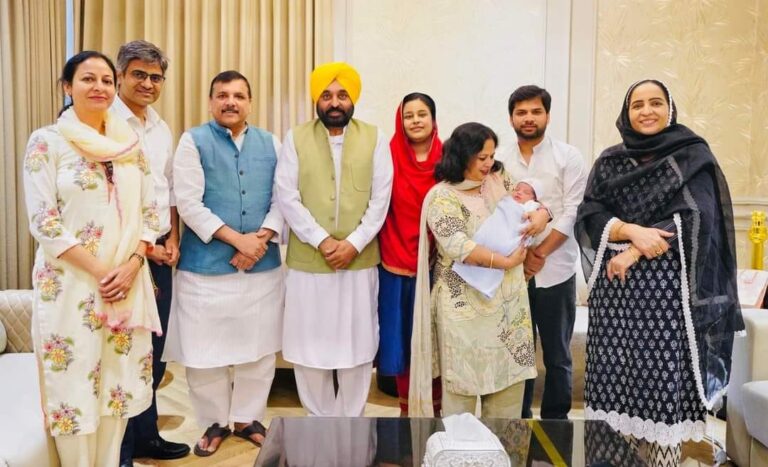 MP ਸੰਜੇ ਸਿੰਘ ਨੇ ਭਗਵੰਤ ਮਾਨ ਨੂੰ ਬੇਟੀ ਦੀਆਂ ਦਿੱਤੀਆਂ ਵਧਾਈਆਂ
