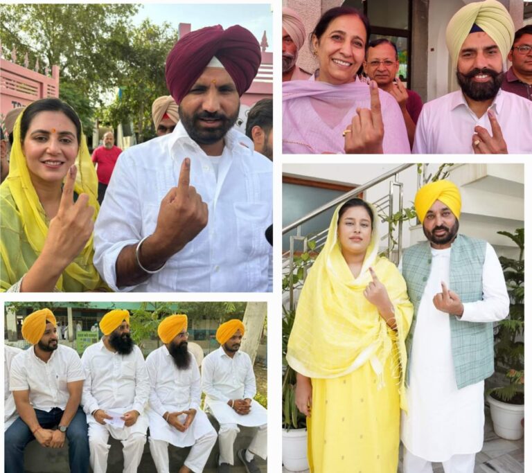 CM ਮਾਨ ਸਣੇ ਵੱਖ-ਵੱਖ ਉਮੀਦਵਾਰਾਂ ਨੇ ਪਾਈ ਵੋਟ