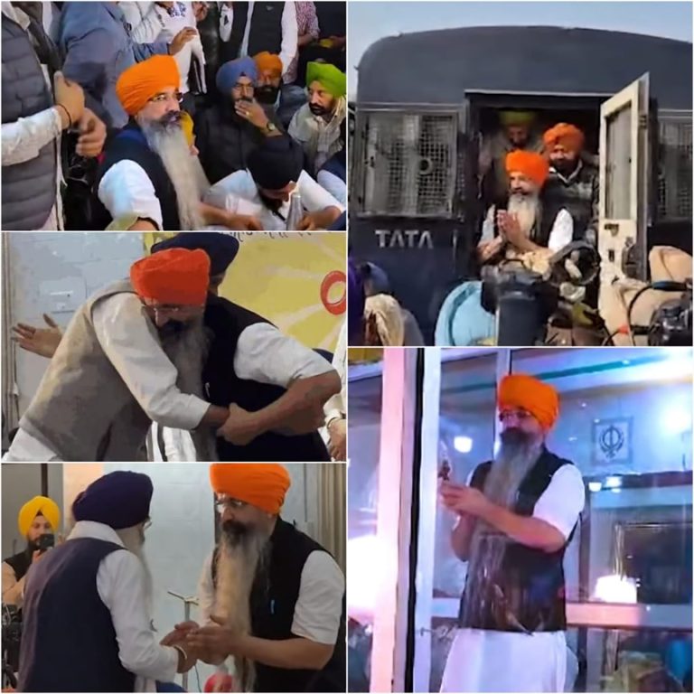 ਭਰਾ ਦੀ ਅੰਤਿਮ ਅਰਦਾਸ ’ਚ ਸ਼ਾਮਲ ਹੋਣ ਲਈ ਜੱਦੀ ਪਿੰਡ ਦੇ ਗੁਰਦੂਆਰਾ ਸਾਹਿਬ ਵਿਖੇ ਪੁੱਜੇ ਭਾਈ ਰਾਜੋਆਣਾ