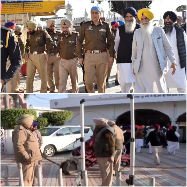 ਧਾਰਮਿਕ ਸਜ਼ਾ: ਭਾਰੀ ਪੁਲਿਸ ਸੁਰੱਖਿਆ ਹੇਠ ਸ਼੍ਰੀ ਕੇਸਗੜ੍ਹ ਸਾਹਿਬ ਵਿਖੇ ‘ਪਹਿਰੇਦਾਰ’ ਦੀ ਸੇਵਾ ਨਿਭਾ ਰਹੇ ਹਨ ਸੁਖਬੀਰ ਬਾਦਲ