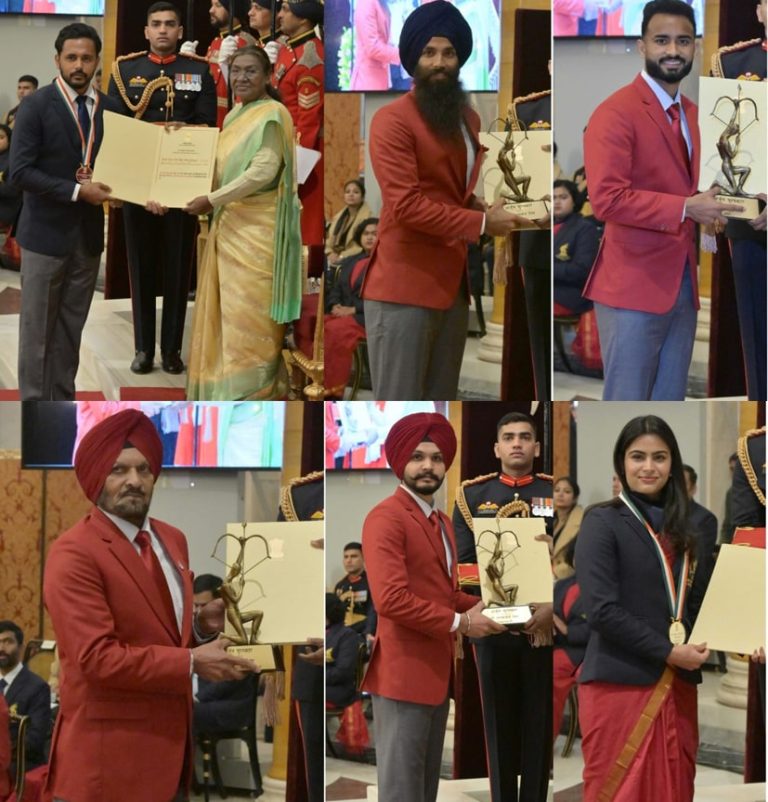 ਇੰਡੀਆ ਹਾਕੀ ਦੇ ਕਪਤਾਨ ਹਰਮਨਪ੍ਰੀਤ ਸਿੰਘ ਨੂੰ ਰਾਸ਼ਟਰਪਤੀ ਨੇ ਮੇਜ਼ਰ ਧਿਆਨ ਚੰਦ ਖੇਲ ਰਤਨ ਅਵਾਰਡ ਨਾਲ ਕੀਤਾ ਸਨਮਾਨਿਤ