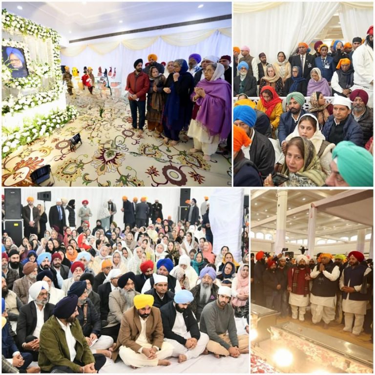 ਡਾ ਮਨਮੋਹਨ ਸਿੰਘ ਦੀ ਅੰਤਿਮ ਅਰਦਾਸ ਮੌਕੇ ਵੱਡੀ ਗਿਣਤੀ ’ਚ ਸਖ਼ਸੀਅਤਾਂ ਨੇ ਭੇਂਟ ਕੀਤੇ ਸ਼ਰਧਾ ਦੇ ਫੁੱਲ