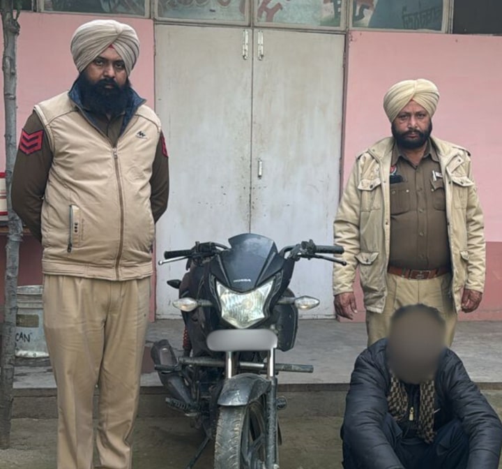 ਥਾਣਾ ਨਿਹਾਲ ਸਿੰਘ ਵਾਲਾ ਵੱਲੋ ਇੱਕ ਦੋਸ਼ੀ ਚੋਰੀ ਕੀਤੇ ਗਏ ਮੋਟਰਸਾਇਕਲ ਸਮੇਤ ਗ੍ਰਿਫਤਾਰ