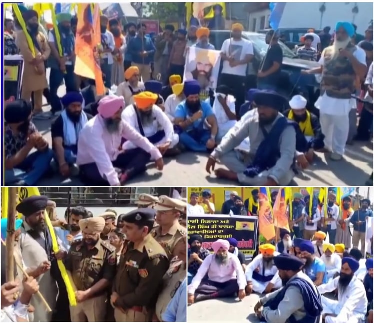 ਹਿਮਾਚਲ ’ਚ ਝੰਡੇ ਉਤਾਰਨ ਦੇ ਰੋਸ਼ ’ਚ ਸਿੱਖ ਜਥੇਬੰਦੀਆਂ ਨੇ ਦਿੱਤਾ ਧਰਨਾ, ਪੁਲਿਸ ਅਲਰਟ