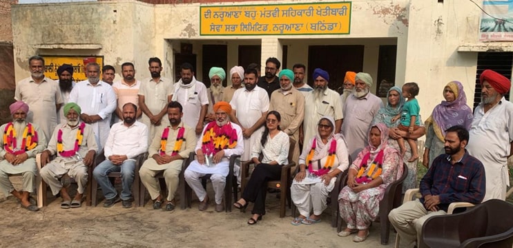 ਮੇਜਰ ਸਿੰਘ ਢਿੱਲੋਂ ਬਣੇ ਨਰੂਆਣਾ ਸਹਿਕਾਰੀ ਖੇਤੀਬਾੜੀ ਸਭਾ ਦੇ ਪ੍ਰਧਾਨ