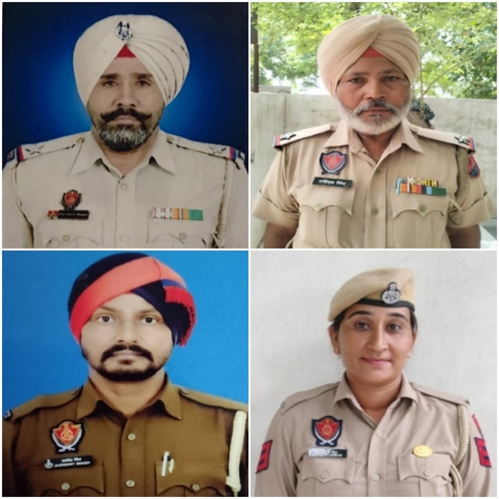 ਪੰਜਾਬ ਦੇ ਚਾਰ ਪੁਲਿਸ ਅਧਿਕਾਰੀਆਂ ਨੂੰ ਮੁੱਖ ਮੰਤਰੀ ਰਕਸ਼ਕ ਪਦਕ ਨਾਲ ਕੀਤਾ ਜਾਵੇਗਾ ਸਨਮਾਨਿਤ