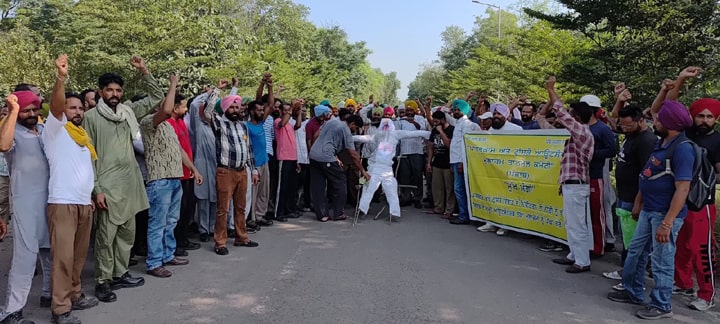 ਥਰਮਲ ਦੇ ਠੇਕਾ ਮੁਲਾਜ਼ਮਾਂ ਨੇ ਫੂ+ਕਿਆ ਪੰਜਾਬ ਸਰਕਾਰ ਦਾ ਪੁ+ਤ+ਲਾ