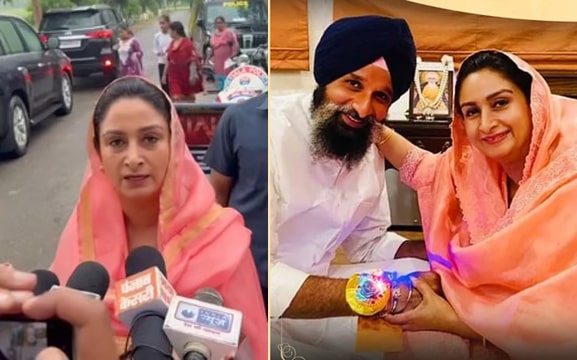 Nabha jail ‘ਚ ਬੰਦ ਛੋਟੇ ਭਰਾ ਬਿਕਰਮ ਮਜੀਠਿਆ ਦੇ ਹਰਸਿਮਰਤ ਕੌਰ ਬਾਦਲ ਨੇ ਬੰਨ੍ਹੀ ਰੱਖੜੀ