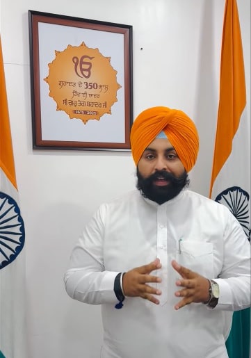 ਹਰਜੋਤ ਸਿੰਘ ਬੈਂਸ ਨੇ ਆਪਣੇ ਦਫ਼ਤਰ ਵਿੱਚ ਸ੍ਰੀ ਗੁਰੂ ਤੇਗ ਬਹਾਦਰ ਸਾਹਿਬ ਜੀ ਦੇ 350ਵੇਂ ਸ਼ਹੀਦੀ ਪੁਰਬ ਸਬੰਧੀ ਲੋਗੋ ਲਗਾਇਆ