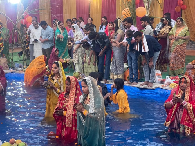 Moahli ਵਿੱਚ ਸ਼ਰਧਾ ਨਾਲ ਮਨਾਇਆ Chhath Puja festival ; ਪਹਿਲਾ ਦਿਨ ਛਠ ਮਈਆ ਨੂੰ ਭੇਟਾਂ ਨਾਲ ਮਨਾਇਆ ਗਿਆ