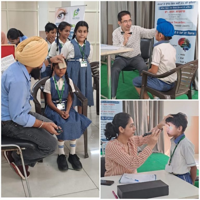 Silver Oaks School Bathinda ਵਿਖੇ ਨਿਓਪੋਲਸ ਹਸਪਤਾਲ ਵਲੋਂ ਅੱਖਾਂ ਦਾ ਜਾਂਚ ਕੈਂਪ ਆਯੋਜਿਤ