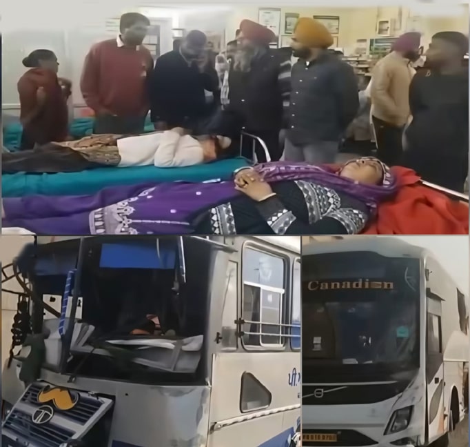 Punjab ‘ਚ ਦੋ ਬੱਸਾਂ ‘ਚ ਹੋਈ ਭਿਆਨਕ ਟੱਕਰ; ਡਰਾਈਵਰ-ਕੰਡਕਟਰ ਸਮੇਤ 15 ਸਵਾਰੀਆਂ ਜਖ਼ਮੀ