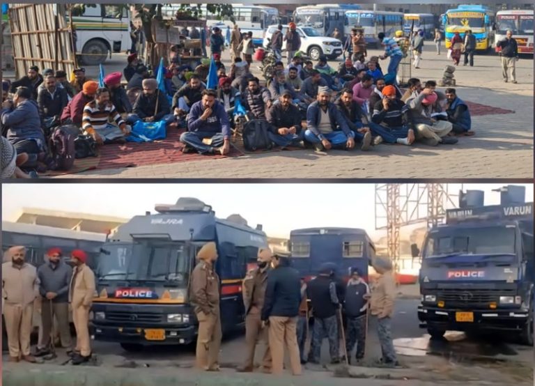 ਯਾਤਰੀਗਣ ਧਿਆਨ ਦੇਣ; ਅੱਜ ਮੁੜ PRTC ਬੱਸਾਂ ਦਾ ਰਹੇਗਾ ਚੱਕਾ ਜਾਮ! ਹੜਤਾਲ ਜਾਰੀ, ਬੱਸ ਅੱਡਿਆਂ ਵਿਚ ਪੁਲਿਸ ਤੈਨਾਤ