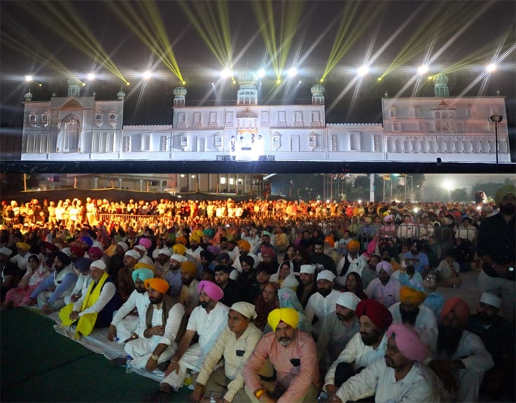 ਨੌਵੇਂ ਪਾਤਸ਼ਾਹ ਜੀ ਦੇ 350ਵੇਂ ਸ਼ਹੀਦੀ ਦਿਹਾੜੇ ਨੂੰ ਸਮਰਪਿਤ ਸਮਾਗਮ;ਲਾਈਟ ਐਂਡ ਸਾਊਂਡ ਸ਼ੋਅ ਨੇ ਸ੍ਰੀ ਗੁਰੂ ਤੇਗ਼ ਬਹਾਦਰ ਜੀ ਦੀ ਲਾਸਾਨੀ ਕੁਰਬਾਨੀ ਅਤੇ ਮਹਾਨ ਫਲਸਫੇ ‘ਤੇ ਚਾਨਣਾ ਪਾਇਆ