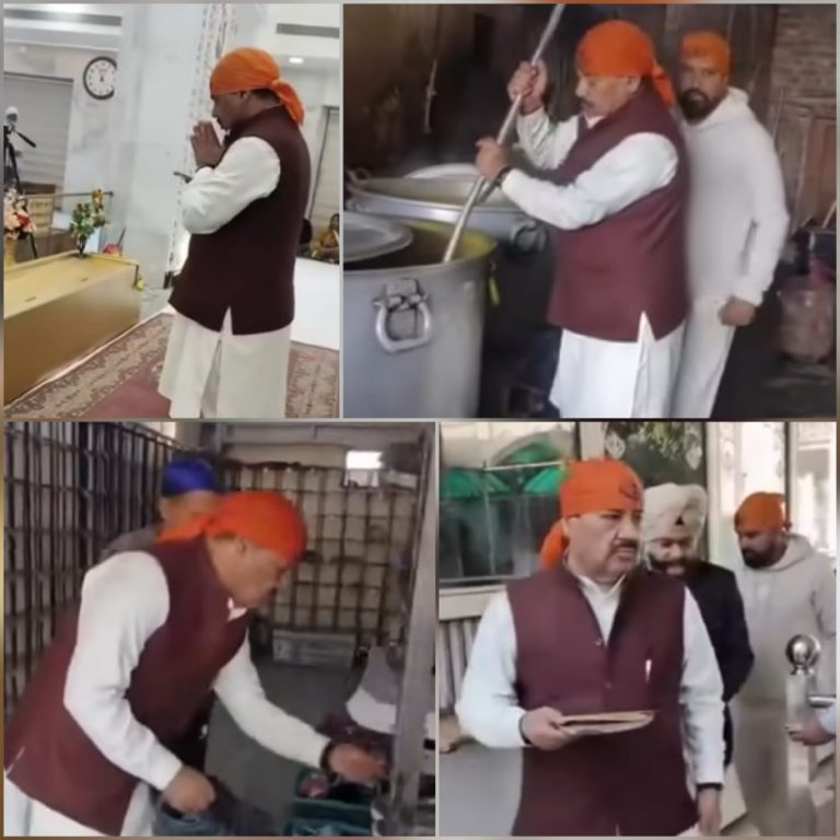 ਸਿੱਖ ਕੌਮ ‘ਤੇ ਭੱਦੀ ਟਿੱਪਣੀ ਕਰਨ ਵਾਲੇ ਕਾਂਗਰਸੀ ਆਗੂ ਨੇ ਗੁਰੂ ਘਰ ‘ਚ ਕੀਤੇ ਜੋੜੇ ਸਾਫ਼ ਤੇ ਮਾਂਜ਼ੇ ਬਰਤਨ, ਦੇਖੋ ਵੀਡੀਓ