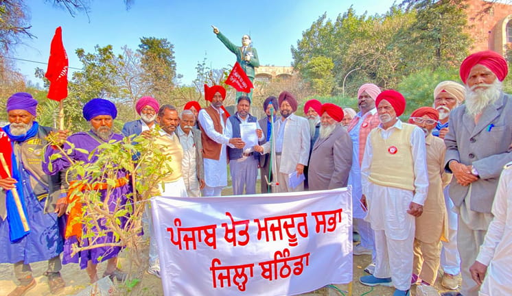 ਮਗਨਰੇਗਾ ਨੂੰ ਬਹਾਲ ਕਰਵਾਉਣ ਤੇ ਜੀ ਰਾਮ ਜੀ ਐਕਟ ਨੂੰ ਰੱਦ ਕਰਵਾਉਣ ਲਈ ਖੇਤ ਮਜਦੂਰ ਸਭਾ ਨੇ ਦਿੱਤਾ ਮੰਗ ਪੱਤਰ