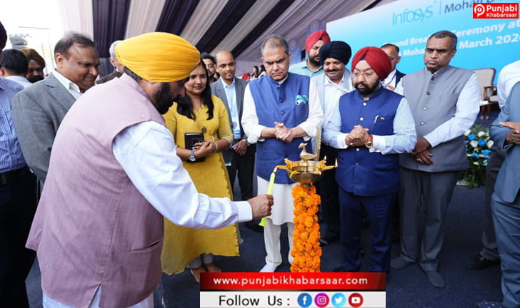 ਇਨਫੋਸਿਸ ਮੁਹਾਲੀ ਵਿੱਚ 2700 ਨੌਜਵਾਨਾਂ ਨੂੰ ਸਿੱਧਾ ਰੋਜ਼ਗਾਰ ਅਤੇ ਹਜ਼ਾਰਾਂ ਹੋਰਾਂ ਨੂੰ ਅਸਿੱਧੇ ਤਰੀਕੇ ਨਾਲ ਰੋਜ਼ਗਾਰ ਦੇਵੇਗੀ: ਮੁੱਖ ਮੰਤਰੀ ਭਗਵੰਤ ਸਿੰਘ ਮਾਨ