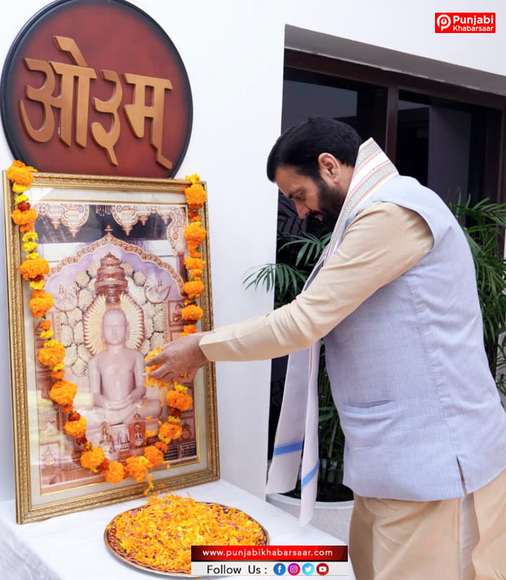मुख्यमंत्री नायब सिंह सैनी ने भगवान महावीर जयंती पर किया नमन