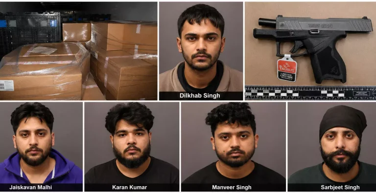 Canada News : ਕੈਨੇਡਾ ‘ਚ ਅਸਲੇ ਅਤੇ ਨਸ਼ੀਲੇ ਪਦਾਰਥਾਂ ਸਮੇਤ 5 ਪੰਜਾਬੀ ਗ੍ਰਿਫਤਾਰ