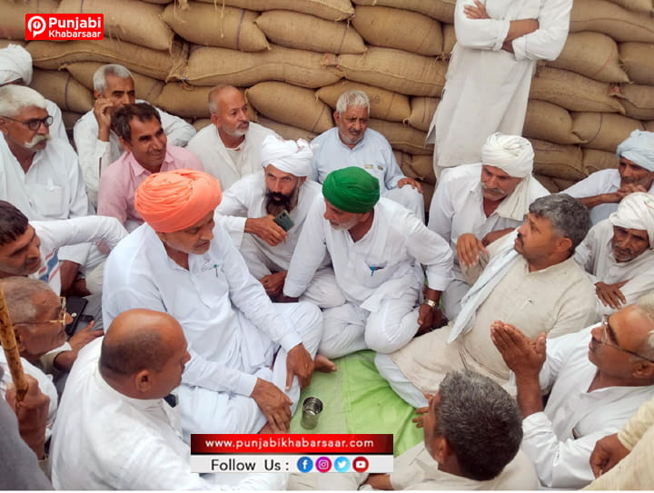 कृषि मंत्री जिला हांसी के गांव बांस की अनाज मंडी में किसानों के बीच पहुंचे, एमएसपी पर गेहूं का दाना-दाना खरीदने का दिया आश्वासन