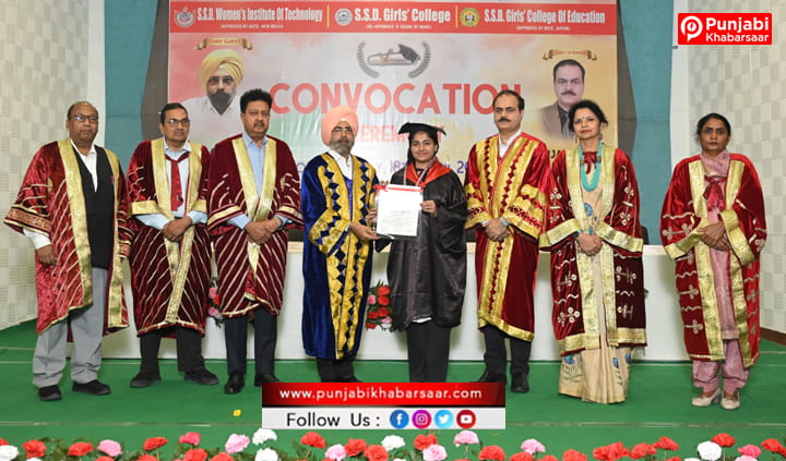 SSD Girls College ਵਿਖੇ ਕਰਵਾਈ ਗਈ ਸਾਲਾਨਾ ਕਨਵੋਕੇਸ਼ਨ