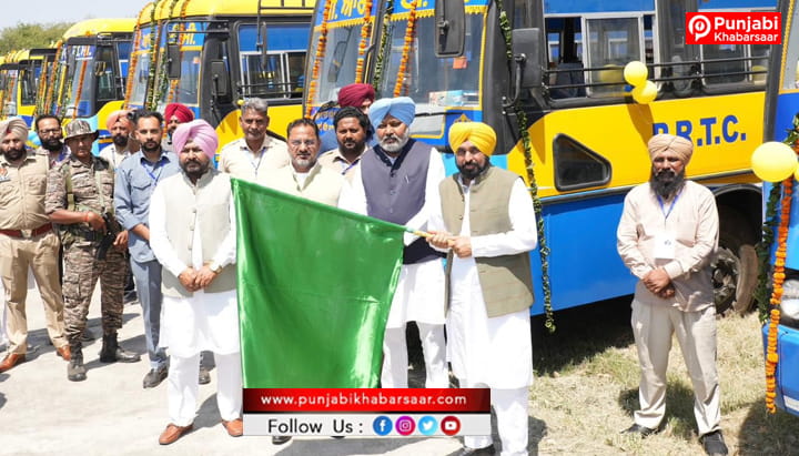 Punjab ਦੇ ਆਵਾਜਾਈ ਖੇਤਰ ਦੇ ਵਿਕਾਸ ਨੂੰ ਕੀਤਾ ਹੋਰ ਤੇਜ਼;CM Bhagwant Singh Mann ਨੇ PRTC ਫਲੀਟ’ਚ 250 ਨਵੀਆਂ ਬੱਸਾਂ ਨੂੰ ਦਿਖਾਈ ਹਰੀ ਝੰਡੀ