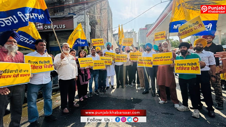 Punjab News: ਪੈਟਰੋਲ-ਡੀਜ਼ਲ ਦੇ ਵਧੇ ਰੇਟਾਂ ਵਿਰੁੱਧ ‘ਆਪ’ ਦਾ ਹੱਲਾ ਬੋਲ