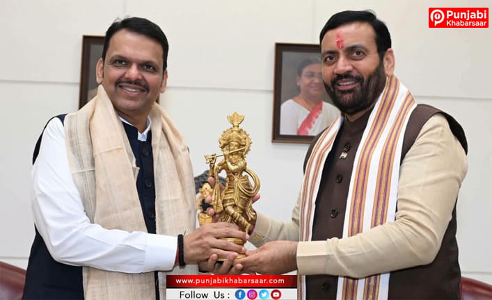 मुख्यमंत्री नायब सिंह सैनी का मुंबई दौरा;महाराष्ट्र के मुख्यमंत्री देवेंद्र फडणवीस से उनके आवास पर की मुलाकात