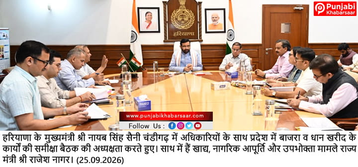 भावांतर भरपाई योजना के साथ हरियाणा के किसानों को बाजरे का 2900 रुपये प्रति क्विंटल भाव मिलेगा: मुख्यमंत्री