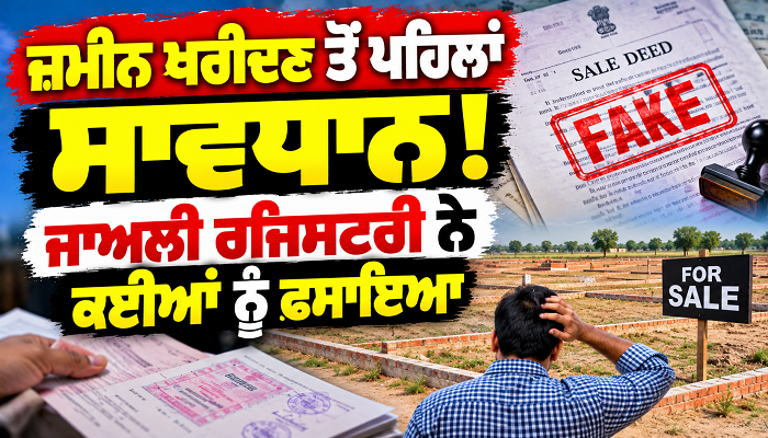 ਜ਼ਮੀਨ ਖਰੀਦਣ ਤੋਂ ਪਹਿਲਾਂ ਸਾਵਧਾਨ! ਜਾਅਲੀ ਰਜਿਸਟਰੀ ਨੇ ਕਈਆਂ ਨੂੰ ਫਸਾਇਆ